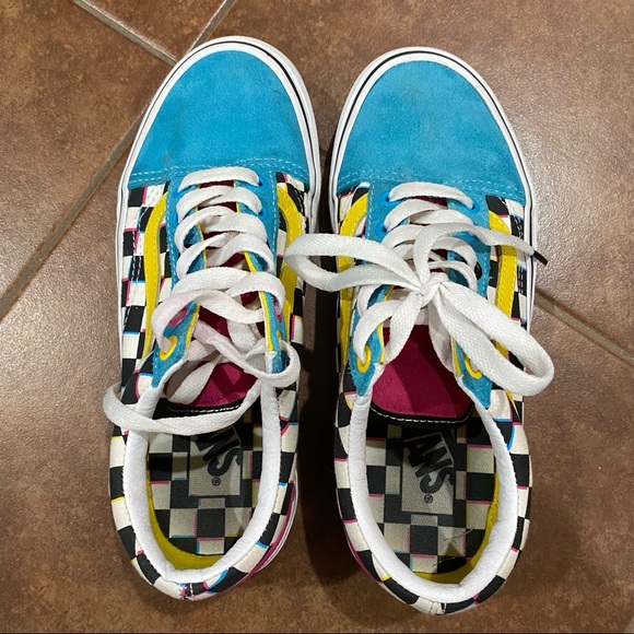 Vans CMYK Checkered Old Skool Vans - Picture 10 of 10